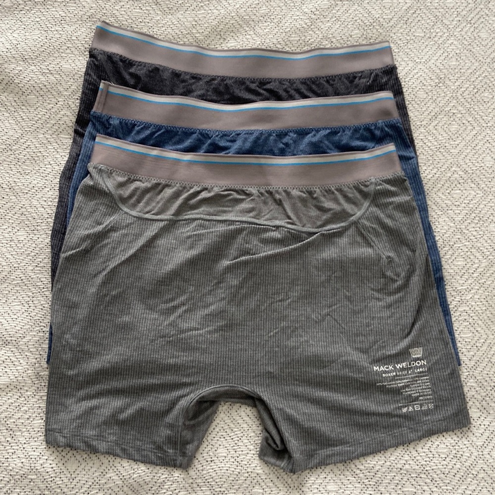 Mack Weldon AIRKNITx 3 pack of boxer brief 5” large